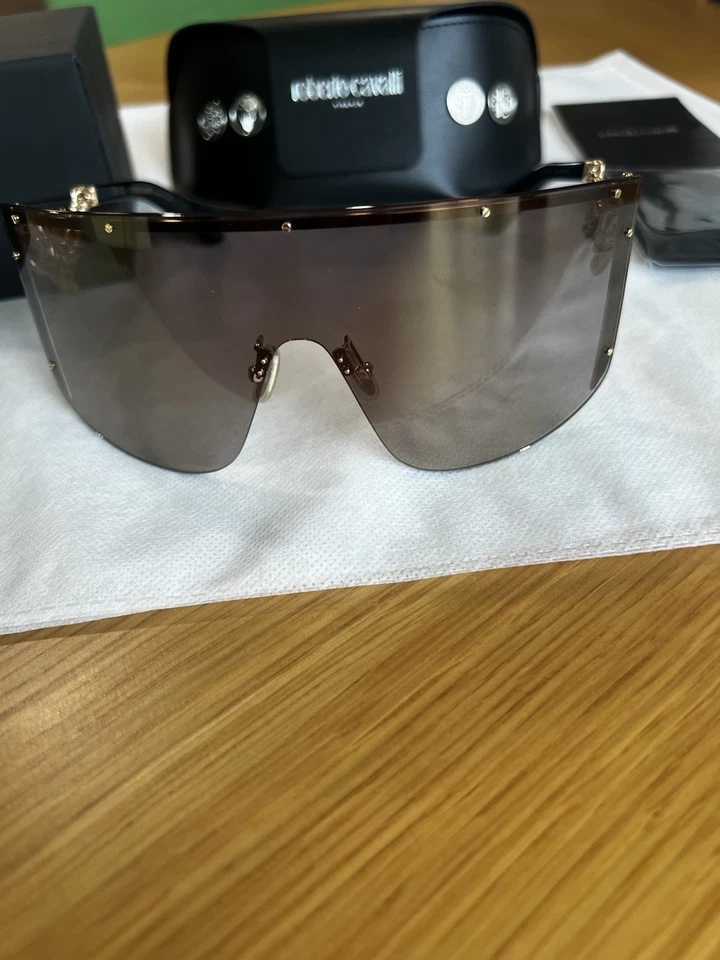 Gafas de sol ROBERTO CAVALLI SRC015M 300G para mujer protecto marrón lente degradada Foto 3 de 4