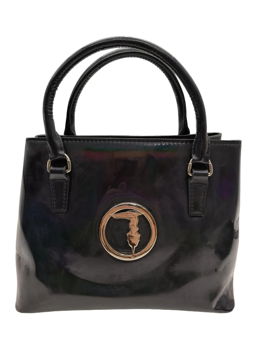 Sac à Main Vintage Trussardi En Cuir Et Daim Marron - Occasion En Très Bon état