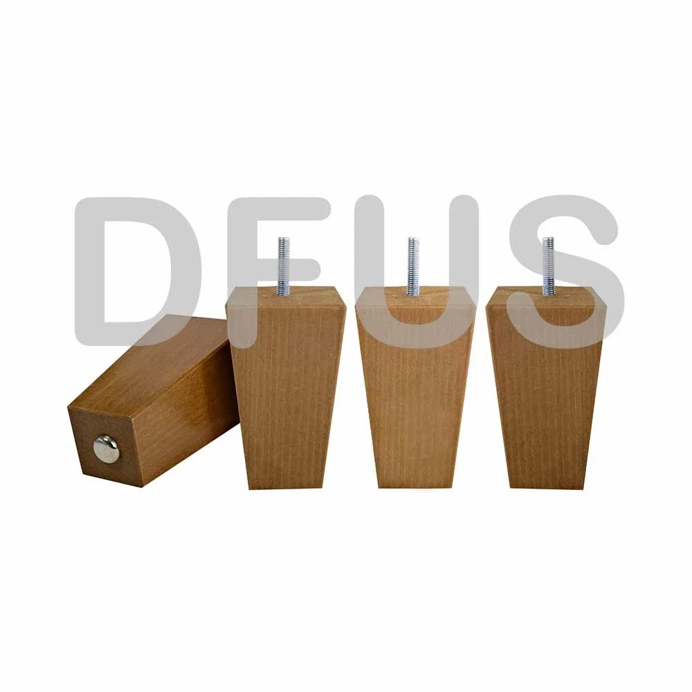 x4 OAK FINISH SOLID WOODEN FURNITURE LEGS FEET SOFA CHAIR CABINET LW1512