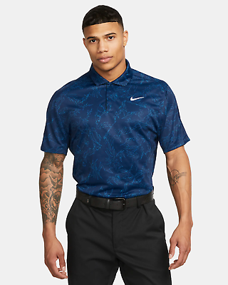 TW Tiger Woods Men's Nike Dri-FIT ADV Golf Polo Navy Size TW Tiger Woods Men's Nike Dri-FIT ADV Golf Polo Navy Size