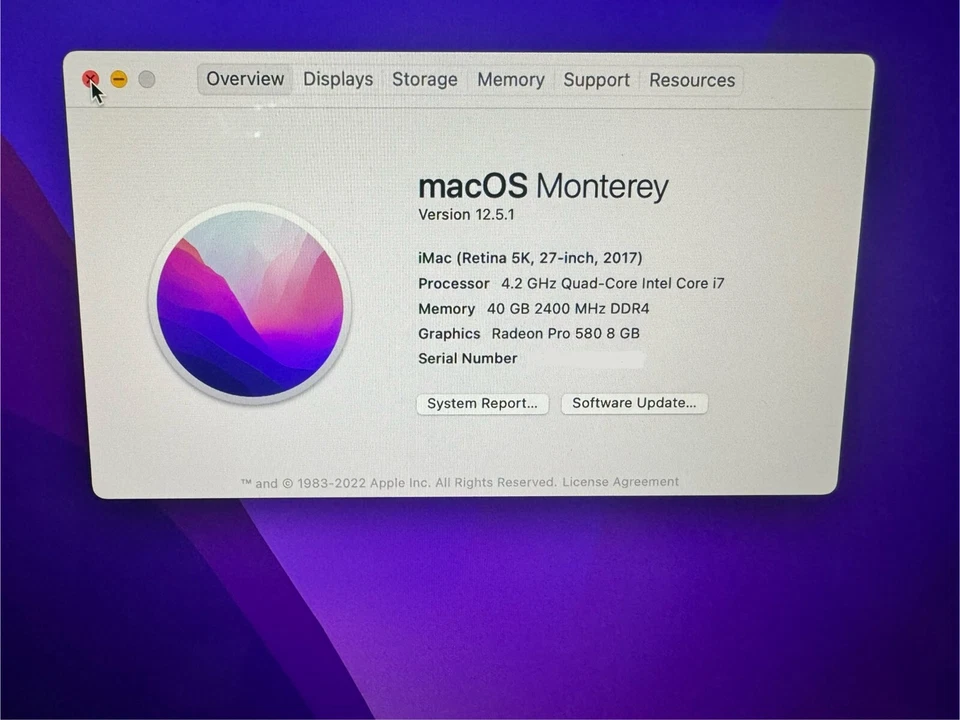 ⭐️ Apple iMac 5K 27" 2017 4.2 GHz Intel Core i7 1TB SSD 40GB RAM Pro 8GB GFX ⭐️ - Image 2 of 4