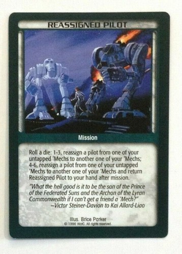 Reassigned Pilot Battletech CCG Unlimited Mission - Picture 1 of 3
