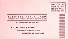 Kelco Dust Filter Business Reply Advertising Postcard Kelco Corporation