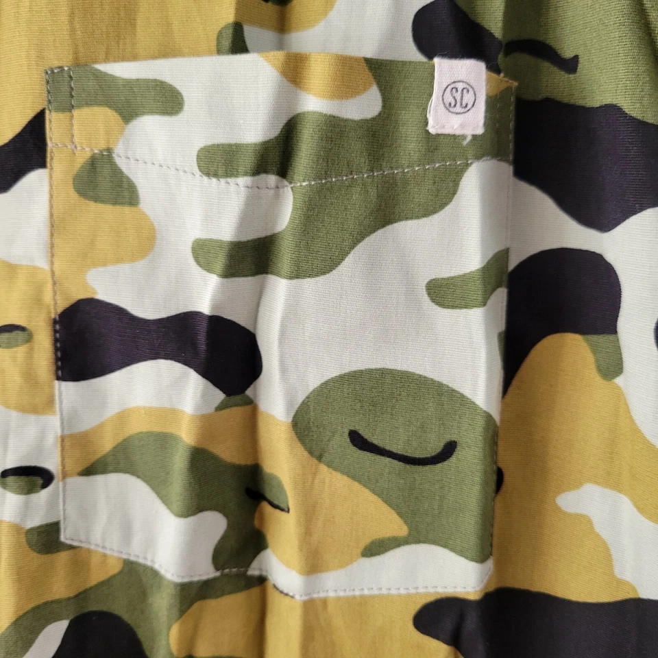 Men's Sovereign Code Short Sleeve Button Up Frenzy Bubble Camo Sage Shirt Size M - Image 4 of 4