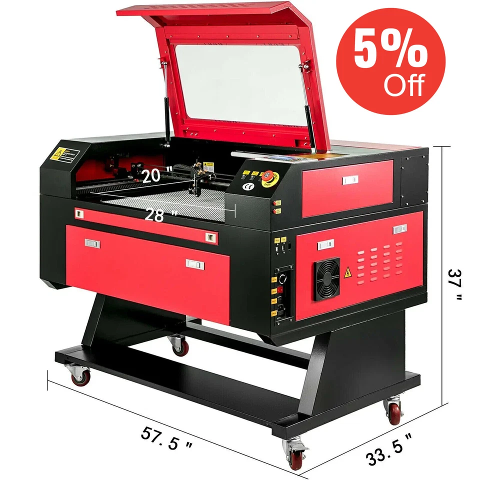 🔥SIHAO 80W CO2 Grabadora láser Máquina cortadora de grabado Ruida 20x28 7050 con pieza Foto 2 de 4