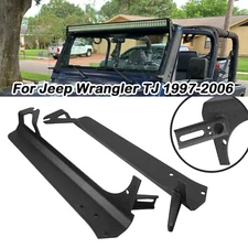 52" Straight LED Light Bar Windshield Mount Brackets For Jeep Wrangler TJ 97-06