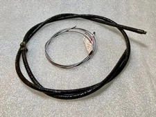 Harley 4143-30 46" EL UL WL Cloth Covered Front Brake Coil Cable 1939-48 Euro