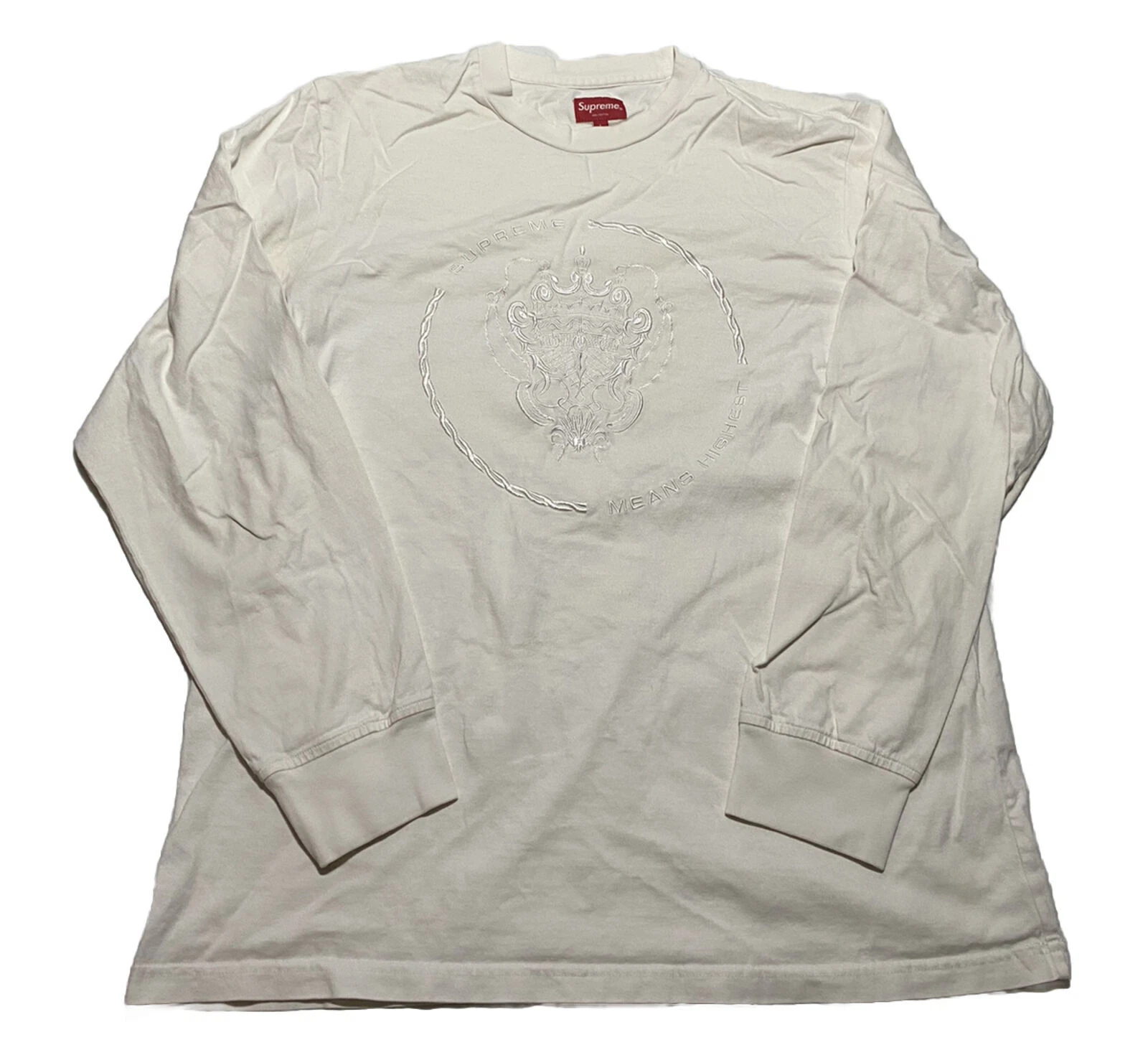 Tee shirt manches longues brodé Supreme taille L W5