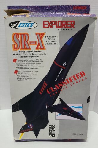 Estes SR-X Modèle Fusée Volante Kit #2115 TOP SECRET AURORA PROJECT Modèle Fusée  - Photo 1/10