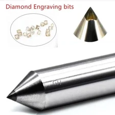 2pcs CNC Engraving Tools Drag Engraver Diamond Point Metal Stone Carving Bits