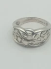 Vintage Hearts Filigree Sterling Silver Band Ring Sz 8