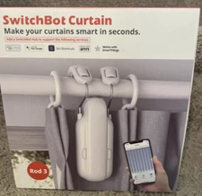 SwitchBot Curtain 3 (Rod, White) Automatic Smart Curtain Opener  NEW SEALED