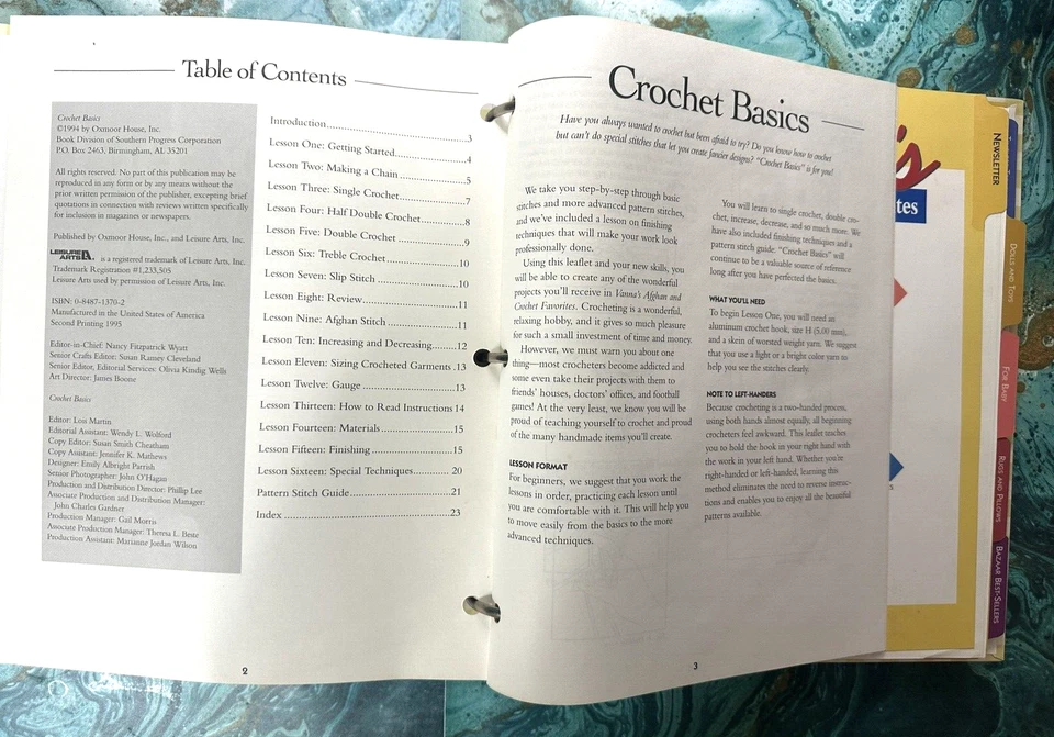 Vanna White Afghan Crochet Favorites Pattern Binder 30 Patterns Leaflets 1990's - Image 3 of 4