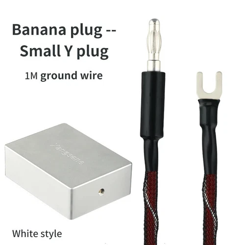 Audio Grounding Box Mute Pure Silver Grounding Wire USB RCA Spade Banana Plug - Picture 36 of 36