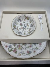 Andrea By Sadek 3- Piece Chip, Dip And Serving Spoon Set Floral Pattern With Box