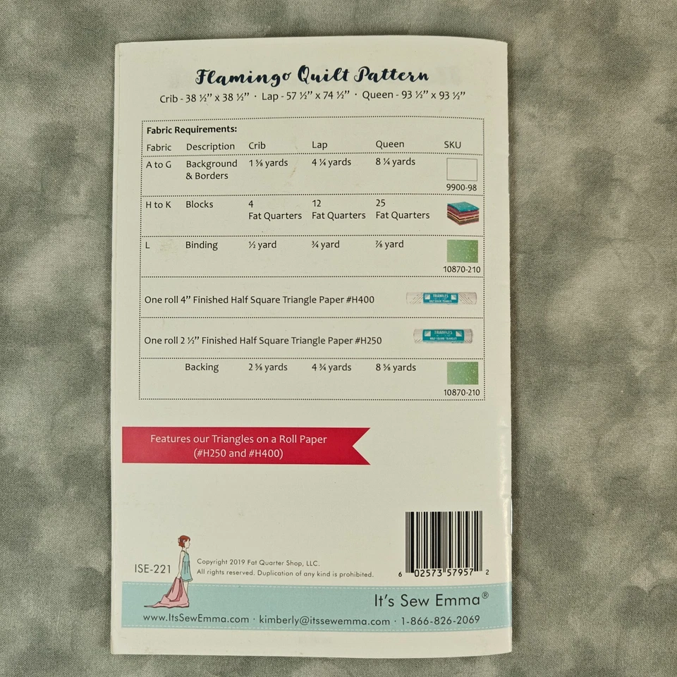 Flamingo Quilt Pattern 🦩 | Crib, Lap, Queen Sizes | It's Sew Emma - Image 4 of 4
