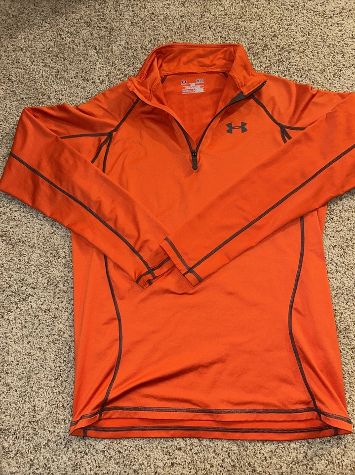 Under Armour Cold Gear Quarter Zip Pullover - Orange - Women’s SM PP - Image 4 of 4