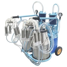 Electric Milker Piston Milking Machine with Two 304 Stainless Steel Bucket for C