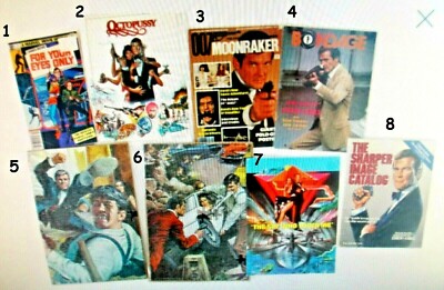 1970-80s JAMES BOND 007 Movies coibel -- CAP GUN MAGAZINE PINBACK POSTER RPG es