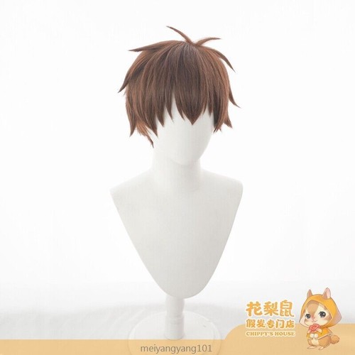 Konosuba Satou Kazuma Cosplay Costume short Hair Wig Hairpiece Party Prop - Picture 3 of 6