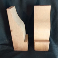 Vtg Wood Corbel Set Of 2 Unfinished Indoor Outdoor 10" x 3-3/8" x 3-3/8" Unused
