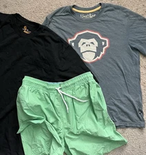 3 Lot Howler Bros Mens M Logo T Shirt Carhartt Original Fit Tee Brooks Brothers