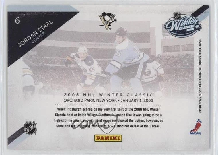 2010-11 Panini Playoff Contenders The Great Outdoors Jordan Staal #6 - Image 2 of 2