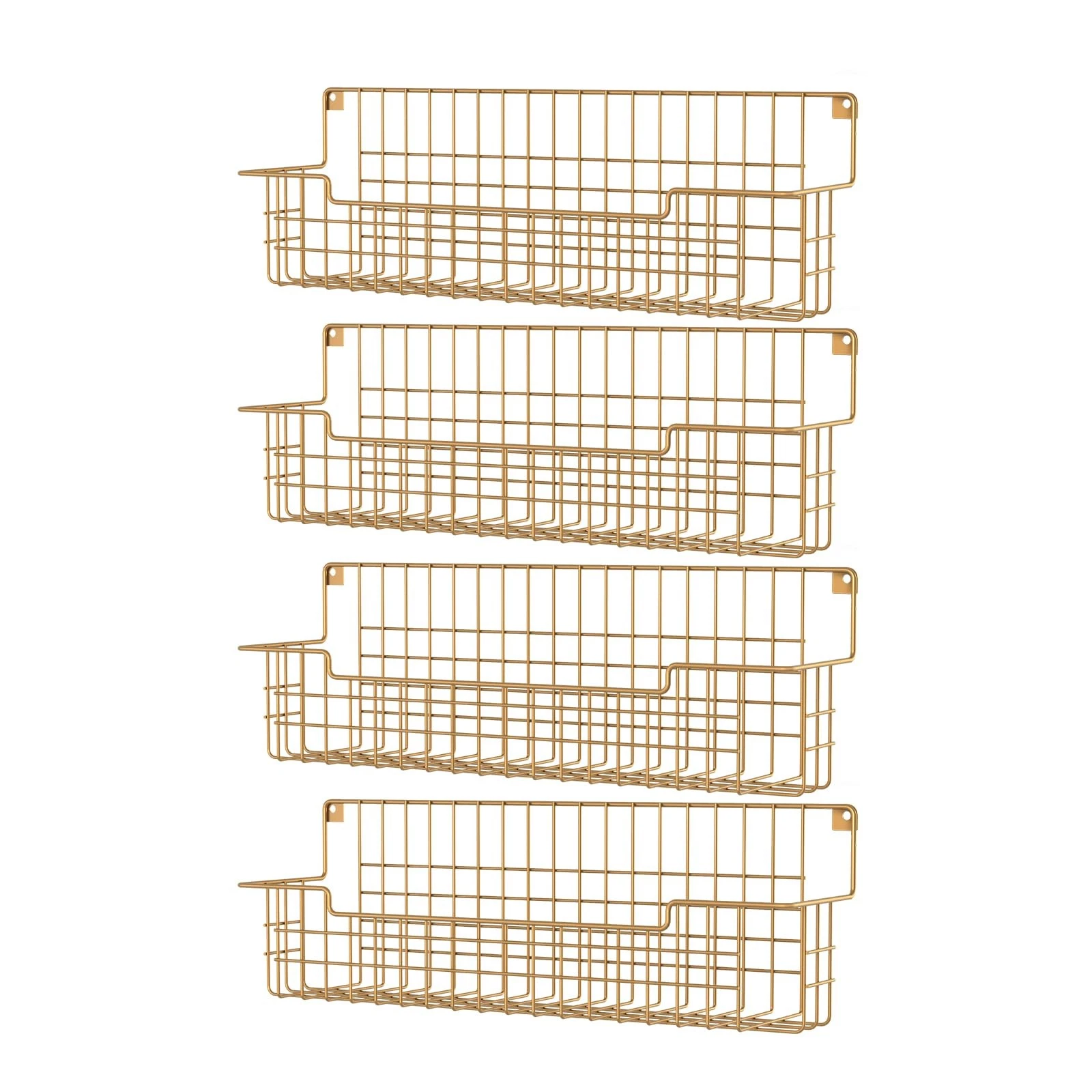 Spice Rack, 4-Pack Seasoning Organizer Wall Mounted for Kitchen Storage Organ...
