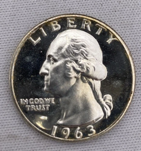 1963  Washington Silver Quarter KM# 164 90% Silver Pre-1965 US Coin Bullion