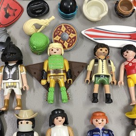 Playmobil 3 lbs Lot 45+ Figures Weapons Horses Cows Donkey Ruffnut Tuffnut HTTYD