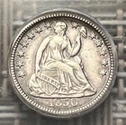 1850 Seated Liberty half dime, ICG EF-40 details