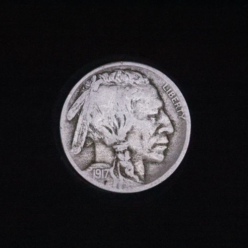 1917-S Buffalo Nickel SEMI-KEY DATE Fine San Francisco Low Mintage