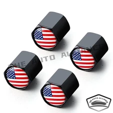 4 PCS Hexagon Valve Stem Caps National Flag Car Tire Tyre Wheel Valve Cap