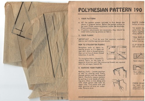 Polynesian Pattern Hawaii Kalea 184 Dress size 8 bust 31-1/2 sewing pattern cut - Picture 3 of 3