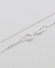 Solid Sterling Silver Cable Link Chain 17" Long 1mm thin 1.4g 693 Made in Italy