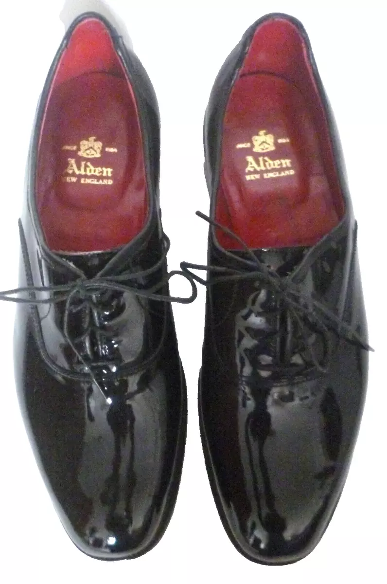 New 571 ALDEN 9373 Plain Toe Bal Formal PATENT LEATHER SHOES 9 eBay