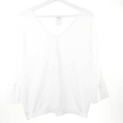 Opus pullover sweatshirt flounce sleeves off-white white size 40 