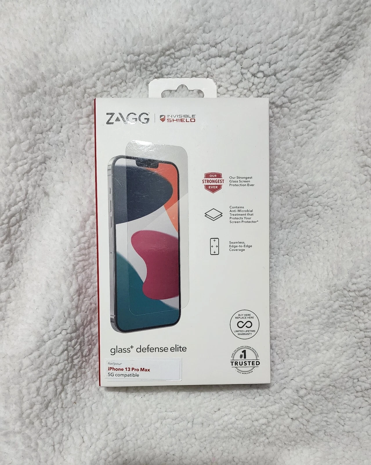ZAGG invisibleShield Glass+ Defense Elite Screen Protector iPhone 13 Pro Max