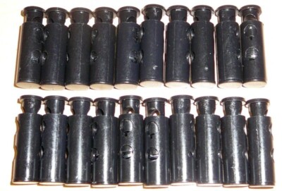 20pcs Dual Hole Cord Lock Spring String Toggle Stopper Paracord Lock Hobby Craft