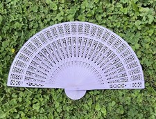 Lavender Sandalwood fan for Wedding Favor