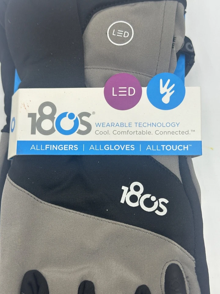 180s MEN LED WINTER TOUCH SCREEN WINTER GLOVES SIZE XL NEW GRAY/BLK $70 NEW - Image 3 of 4