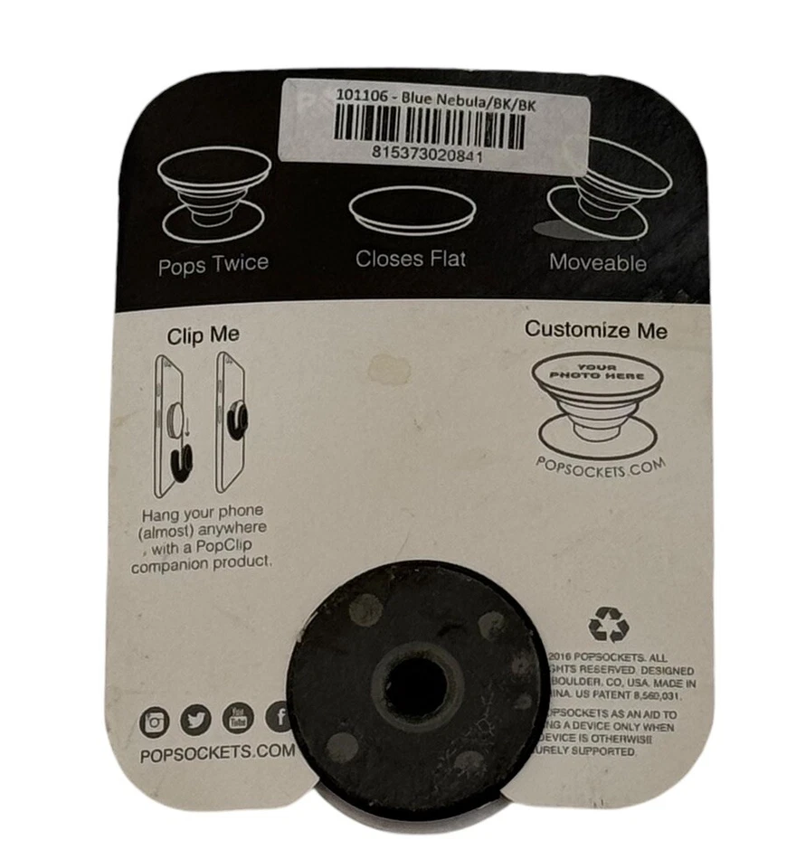 PopSockets Empuñadura Plegable y Soporte para Teléfonos y Tabletas - Nebulosa Azul Foto 2 de 3