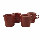 Fiestaware Set of 4 Coffee Mugs Paprika 3-1/2" Retired Fiesta Ware U40