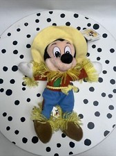 Walt Disney World Halloween Scarecrow Mickey Mouse 8" Mini Bean Bag Plush