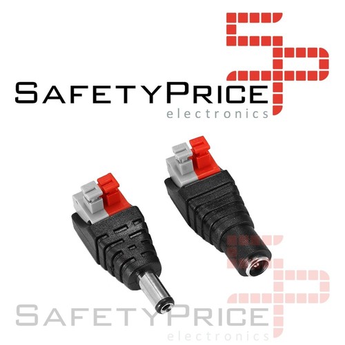 Adaptateur DC Jack Femelle/mâle 5,5 X 2,1 Mm - Neuf, 2 Pièces, Alimentation Rapide CCTV