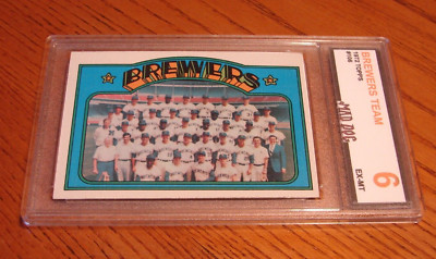 BREWERS Team CARD****1972 TOPPS-----MINT 6------Set BREAK #106--MAD DOG