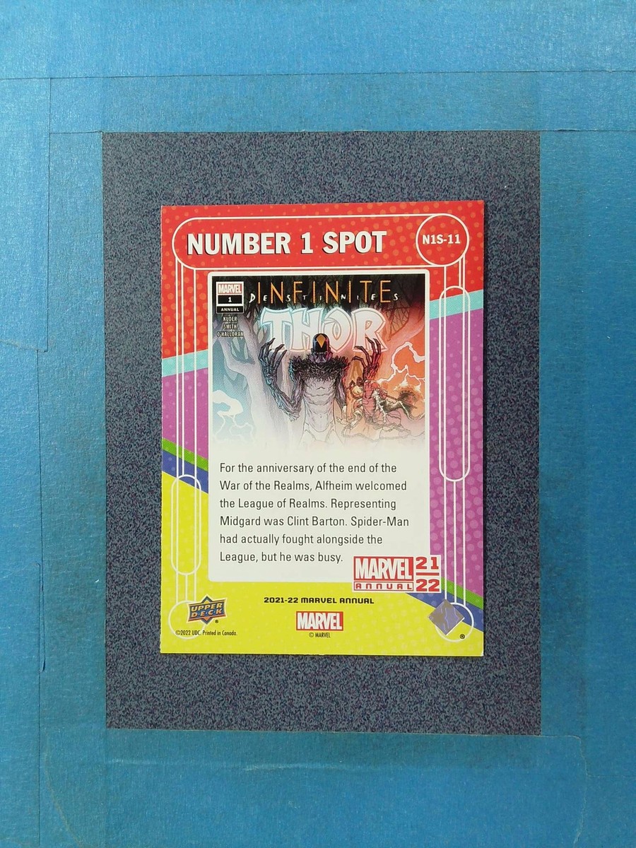FB21) 2021-22 Upper Deck THOR ANNUAL #1 Number 1 Spot Marvel