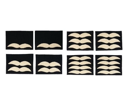 Reproduction WW2 German Luftwaffe Sleeve Rank Pair - White Wing Woollen Patches