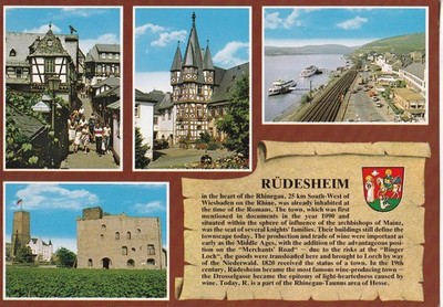 Postcard - (D) - Rüdesheim am Rhein - City Chronicle - around 1980/90 - Excellent Condition