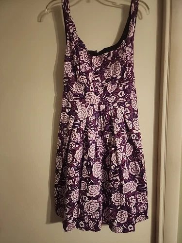 VETEMENTS Abito pasquale Corey P. viola floreale plissettato prendisole cravatta schiena primavera estate